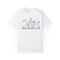 Wildflower floral boho graphic tee with hand-drawn wildflowers