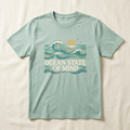 Ocean State of Mind beach graphic tee with coastal ocean waves