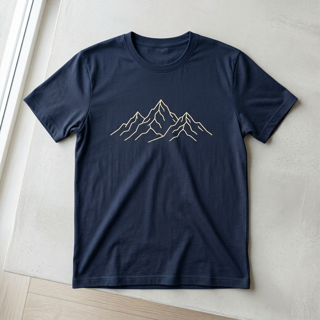 Mountain Lines Graphic Tee | Minimalist Mountain T-Shirt