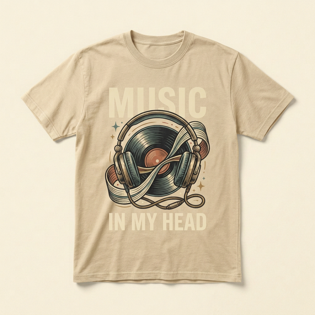 Music in My Head Graphic Tee | Music Lover T-Shirt