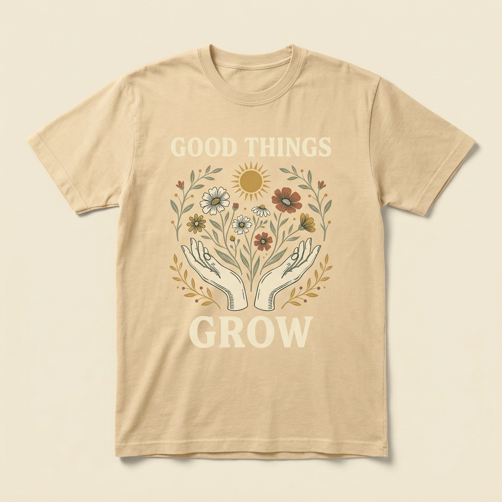 Good Things Grow Graphic Tee | Plant and Garden T-Shirt