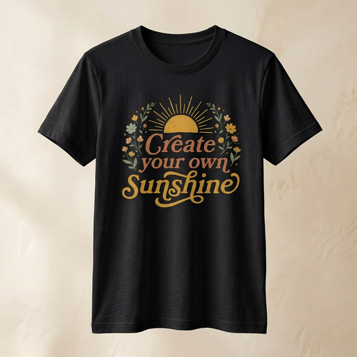 Create Your Own Sunshine floral tee in another color