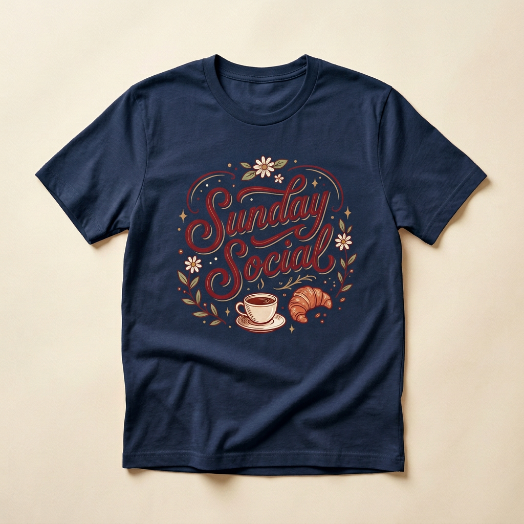 Sunday Social Graphic Tee | Brunch & Weekend T-Shirt