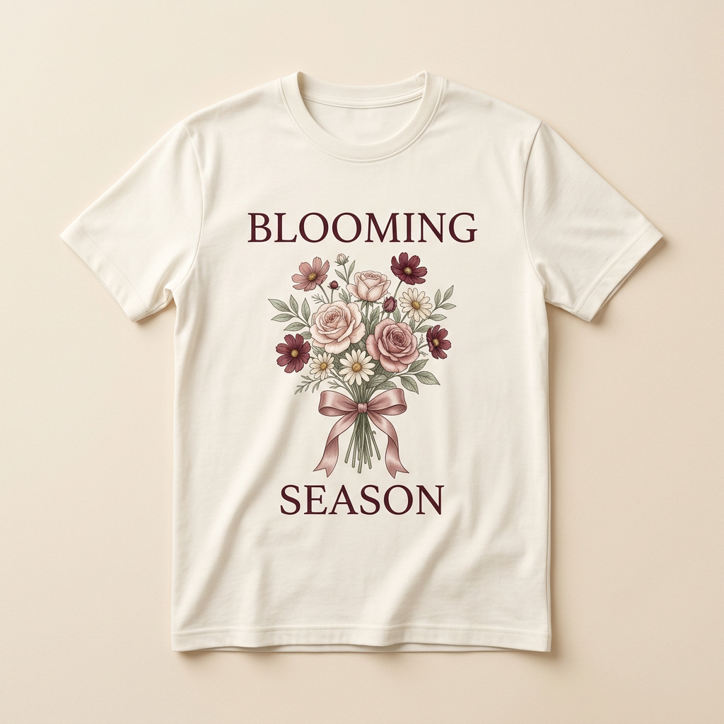Blooming Season spring floral graphic tee
