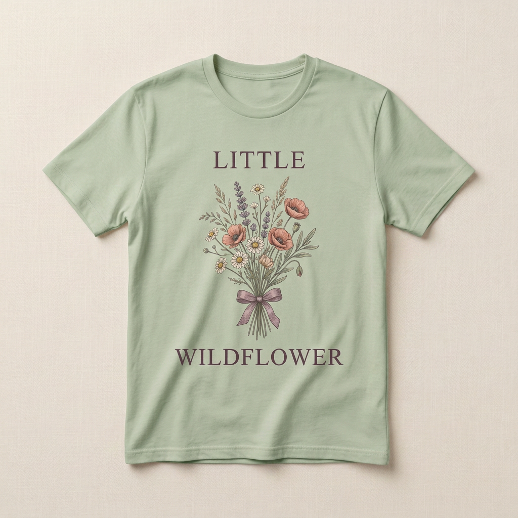 Little Wildflower Graphic Tee | Cute Floral T-Shirt