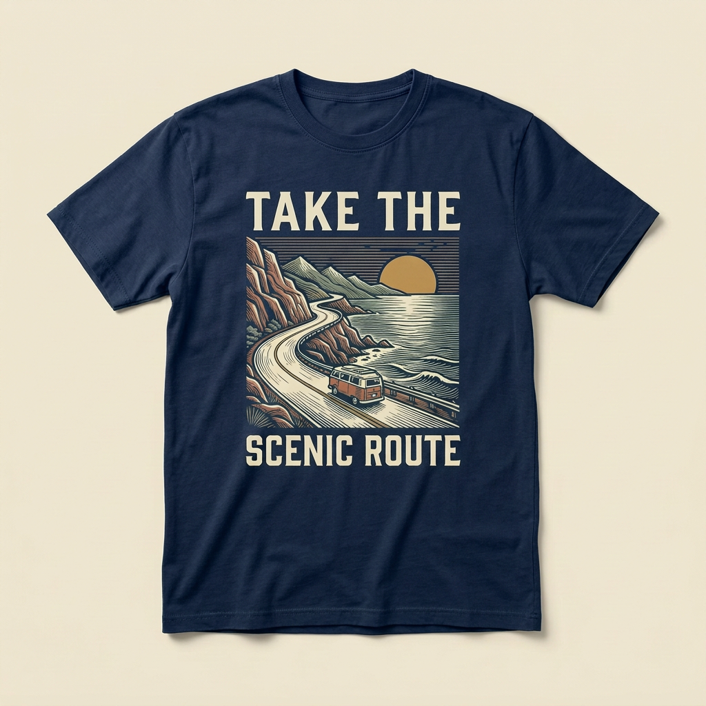 Take the Scenic Route Graphic Tee | Road Trip T-Shirt