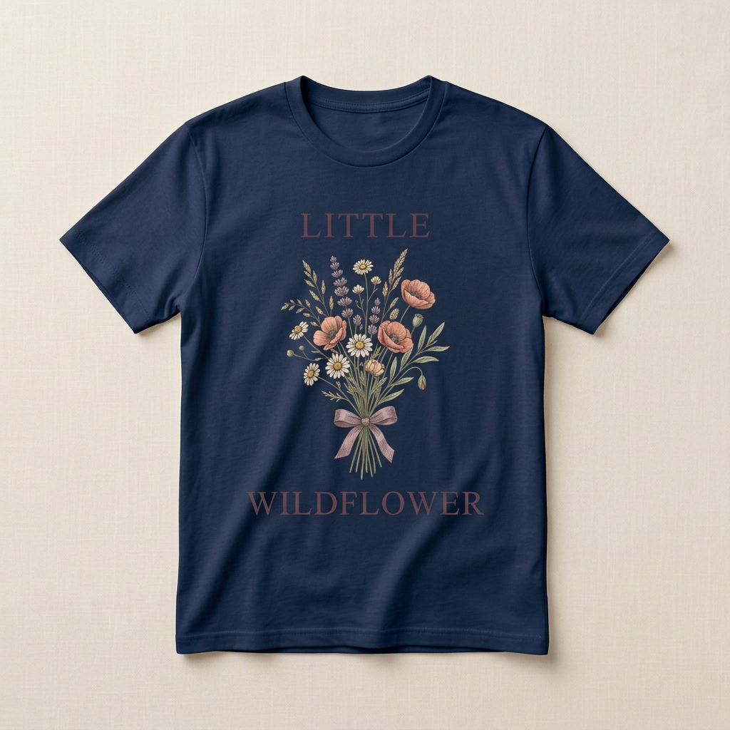 Little Wildflower Graphic Tee | Cute Floral T-Shirt