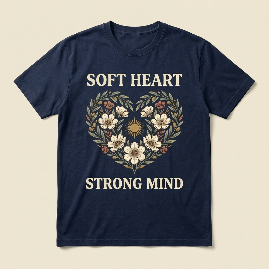 Soft Heart, Strong Mind Graphic Tee | Empowering Quote T-Shirt