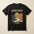 Golden Hour Club sunset graphic tee