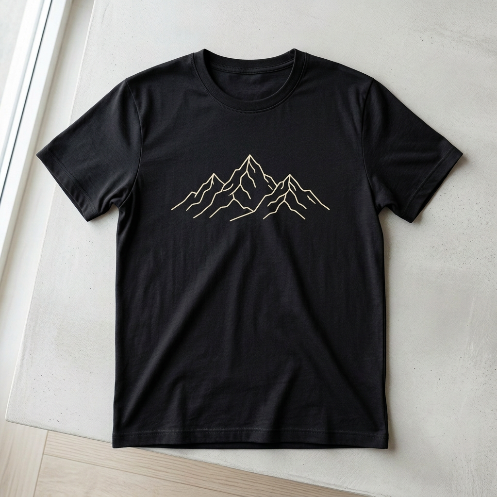 Mountain Lines Graphic Tee | Minimalist Mountain T-Shirt