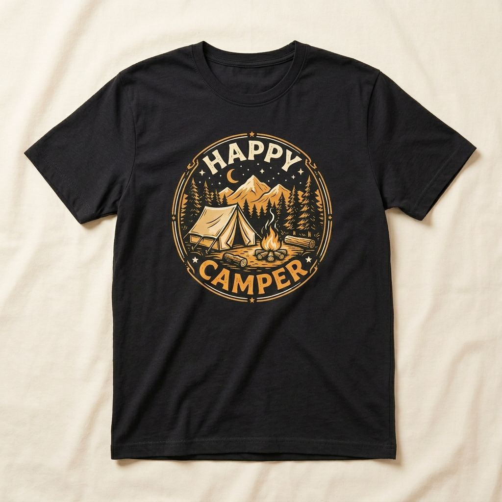Happy Camper Graphic Tee | Camping T-Shirt