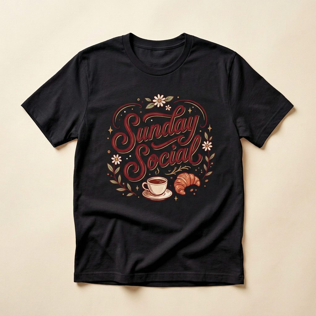 Sunday Social Graphic Tee | Brunch & Weekend T-Shirt