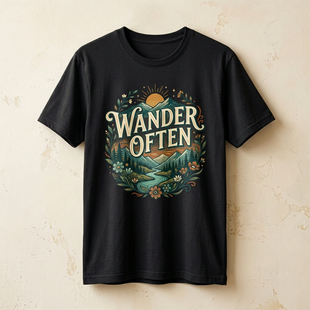 Wander Often Graphic Tee | Mountain Wanderlust T-Shirt