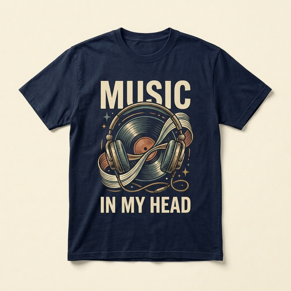Music in My Head Graphic Tee | Music Lover T-Shirt