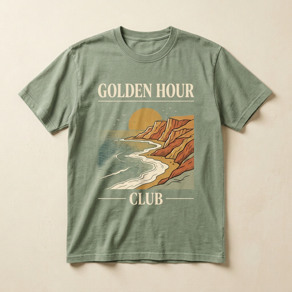 Golden Hour Club Graphic Tee | Sunset Lover T-Shirt