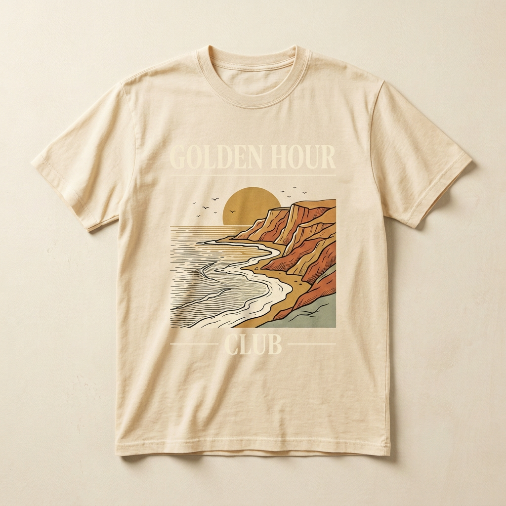 Golden Hour Club Graphic Tee | Sunset Lover T-Shirt