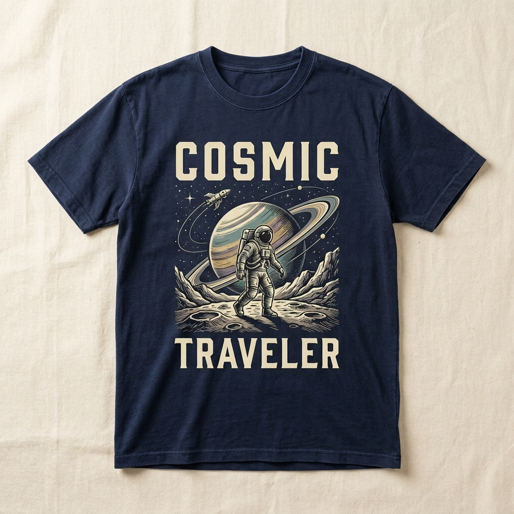 Cosmic Traveler Graphic Tee | Space and Galaxy T-Shirt