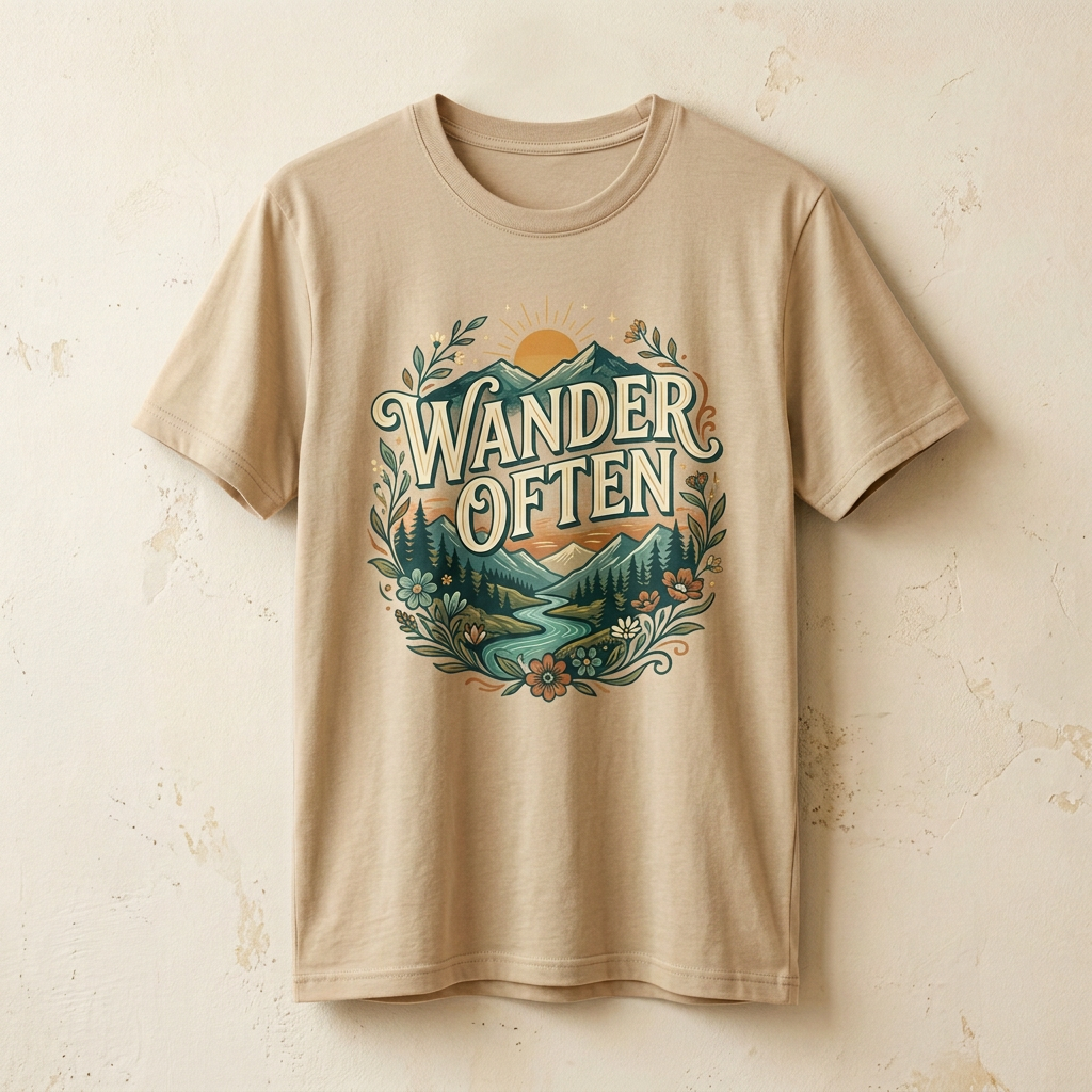 Wander Often Graphic Tee | Mountain Wanderlust T-Shirt