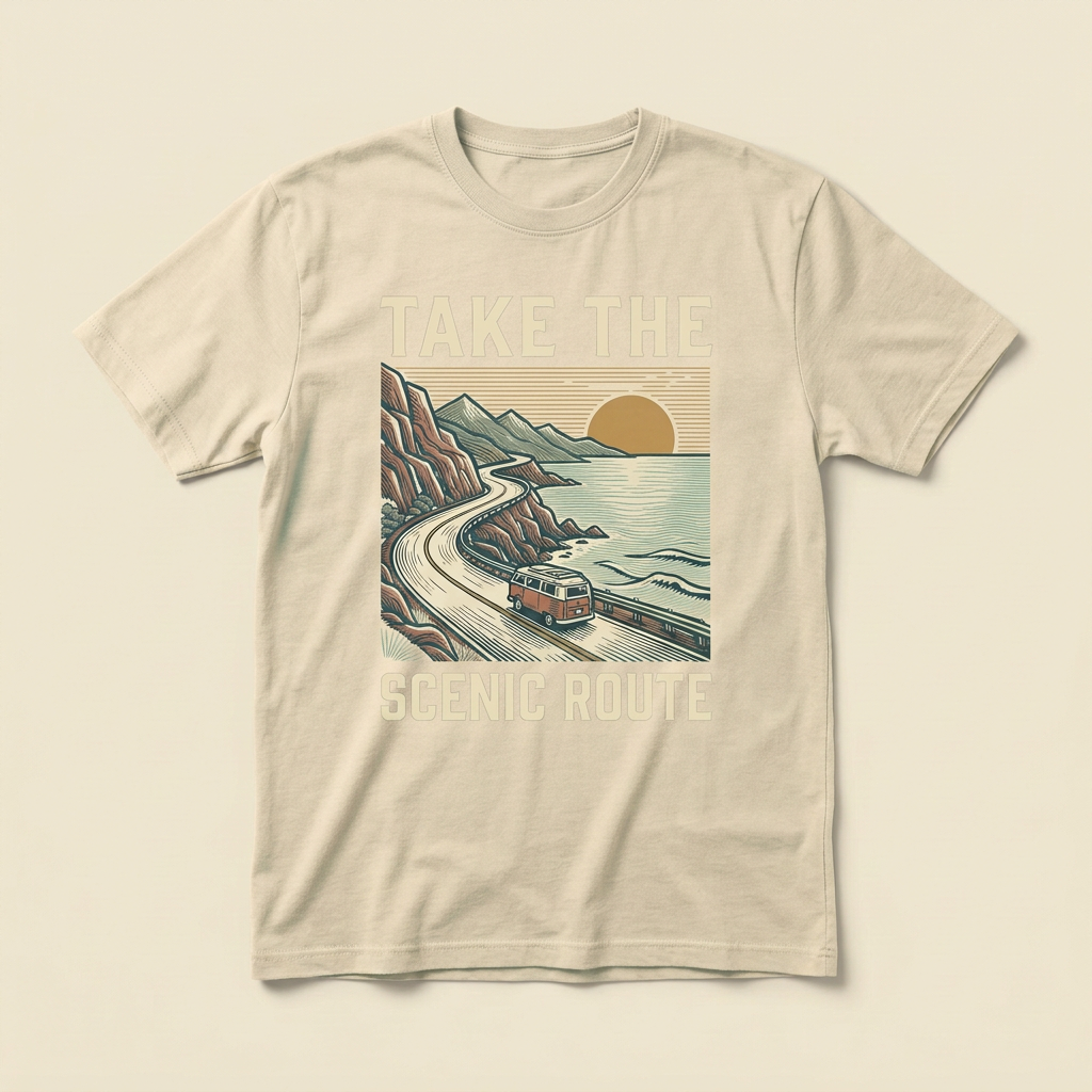Take the Scenic Route Graphic Tee | Road Trip T-Shirt