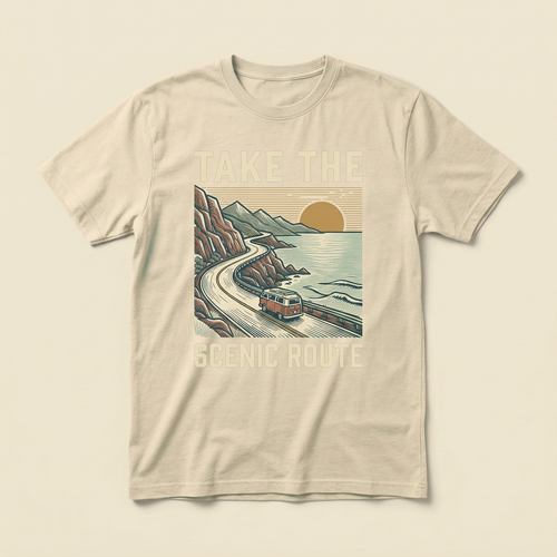Take the Scenic Route Graphic Tee | Road Trip T-Shirt