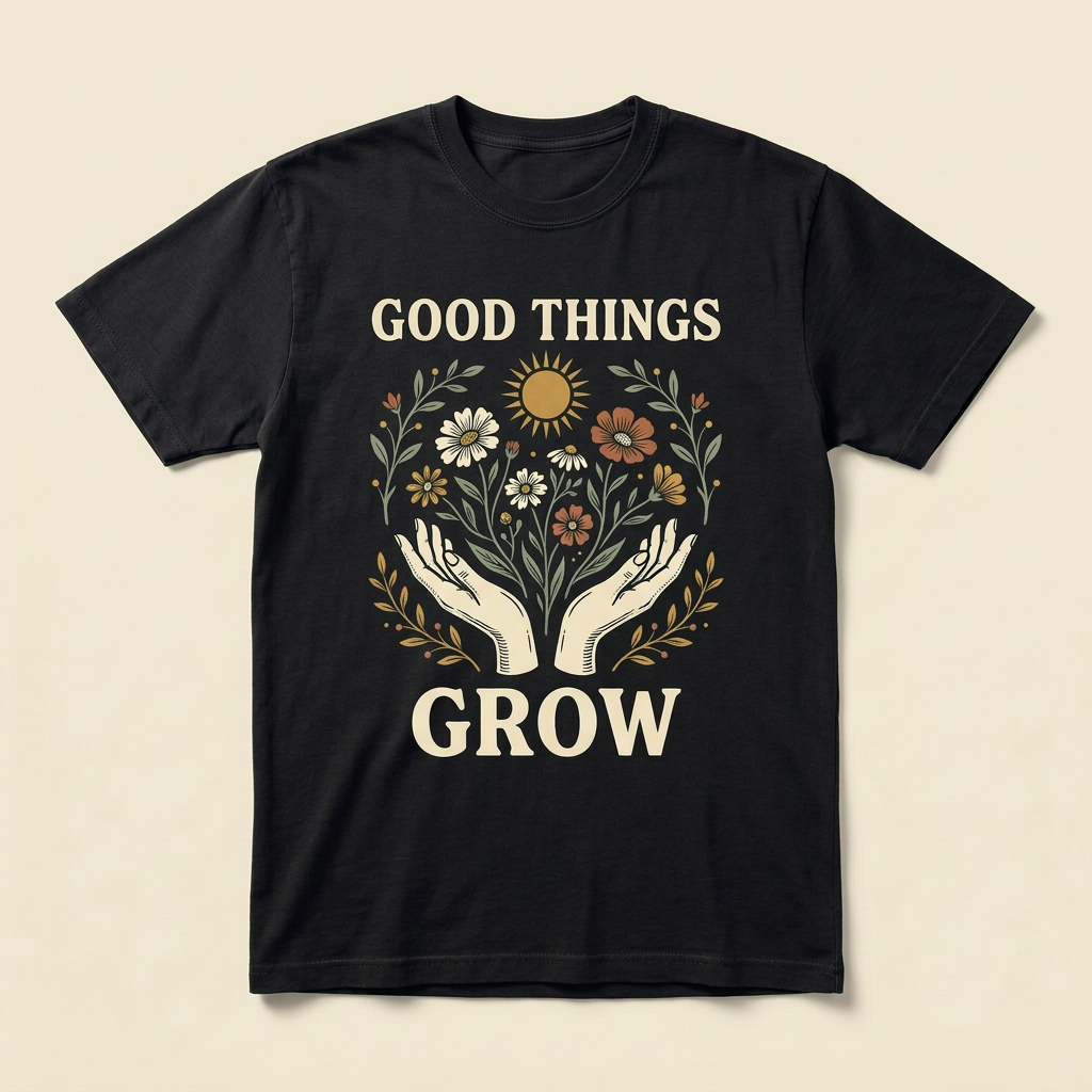 Good Things Grow Graphic Tee | Plant and Garden T-Shirt
