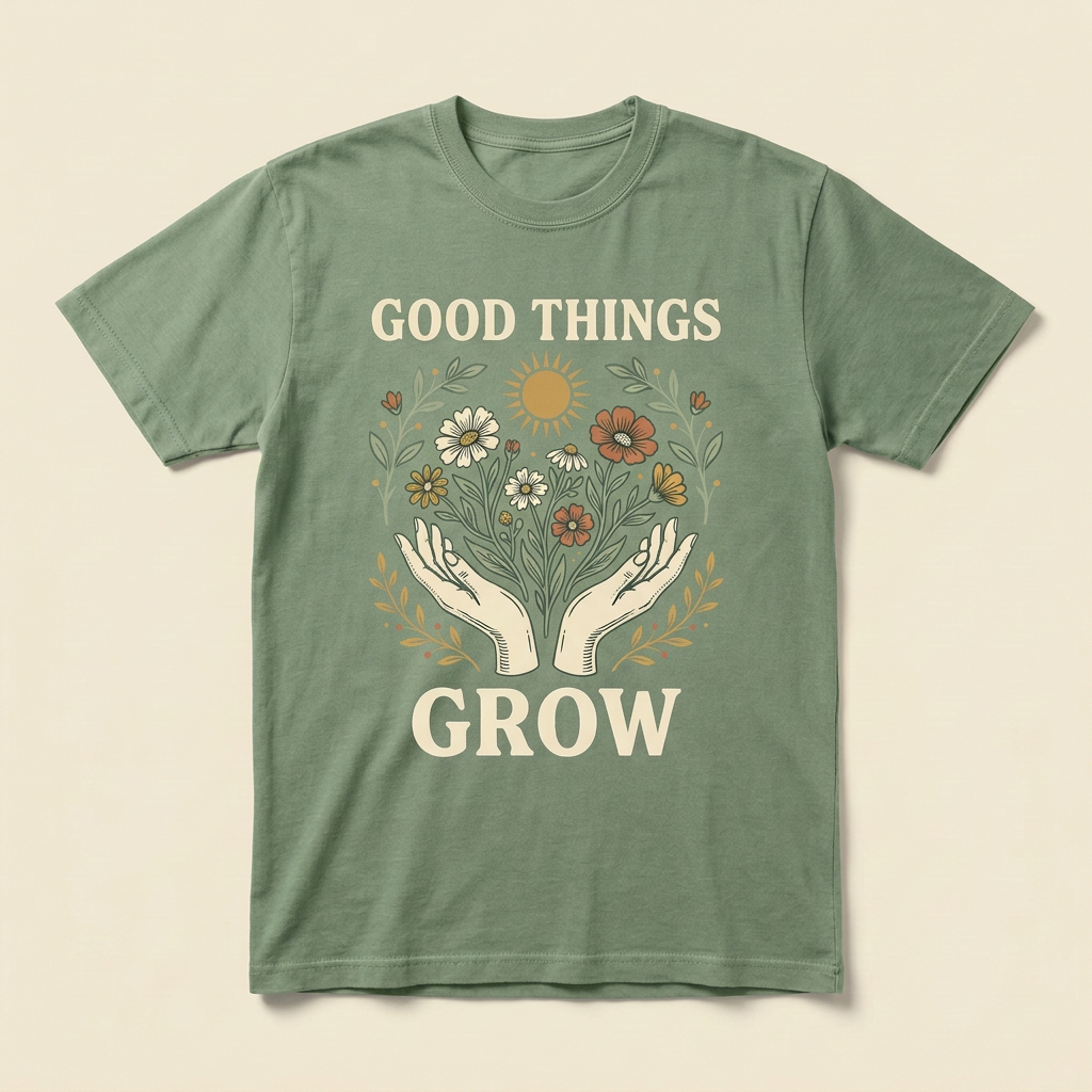 Good Things Grow Graphic Tee | Plant and Garden T-Shirt