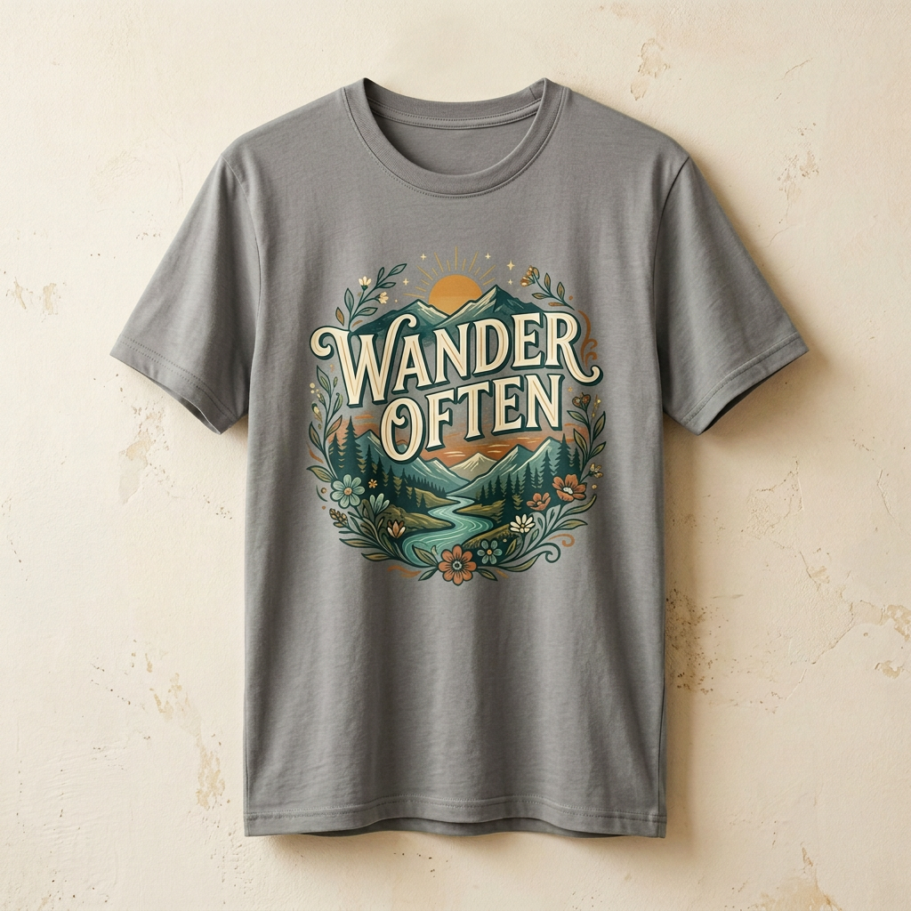 Wander Often Graphic Tee | Mountain Wanderlust T-Shirt