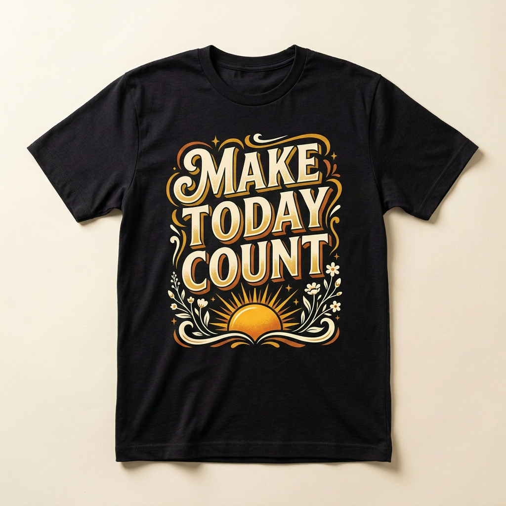 Make Today Count graphic tee back view