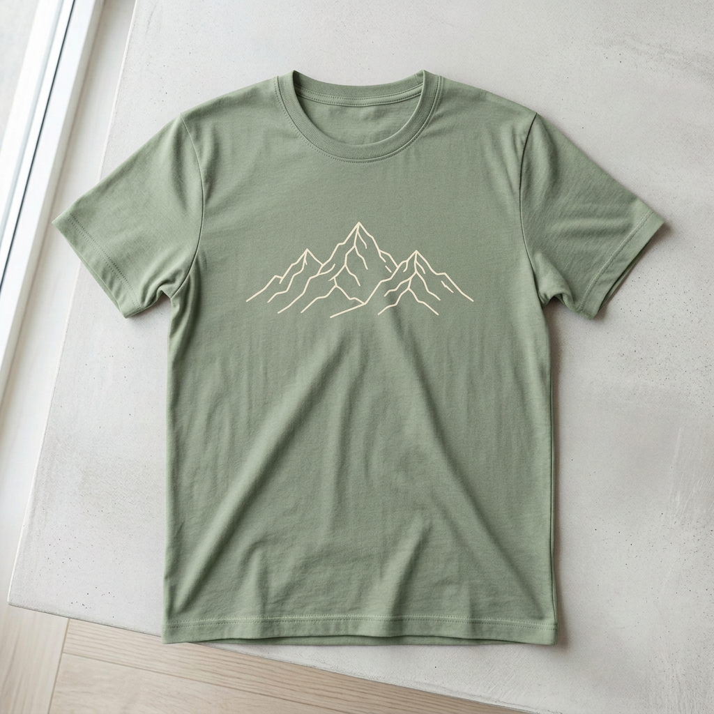 Mountain Lines Graphic Tee | Minimalist Mountain T-Shirt