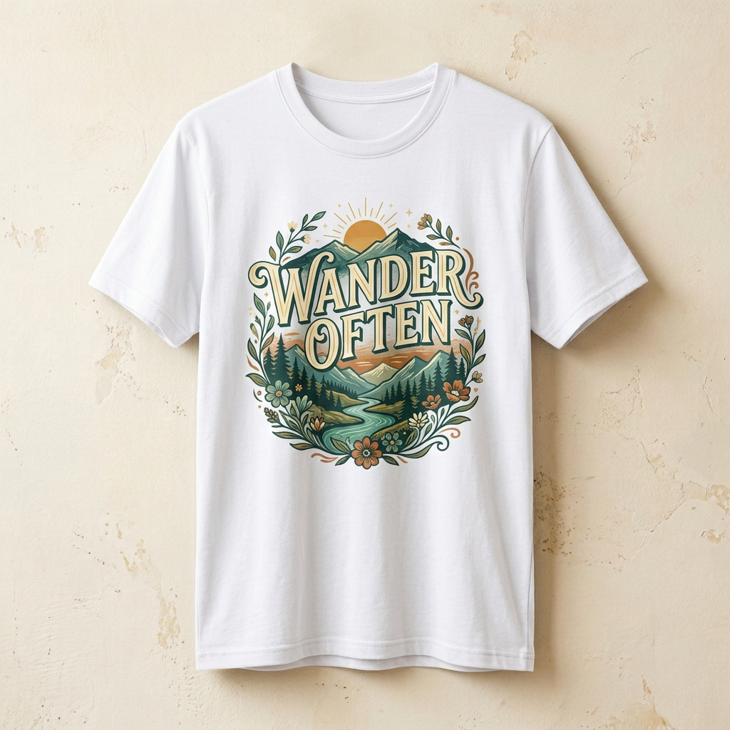 Wander Often Graphic Tee | Mountain Wanderlust T-Shirt