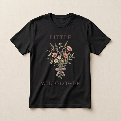 Little Wildflower Graphic Tee | Cute Floral T-Shirt