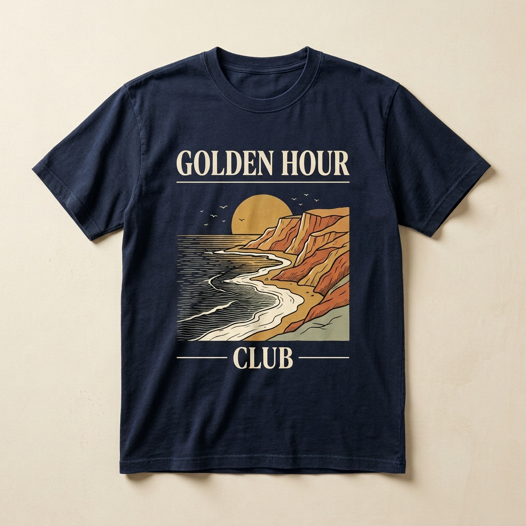 Golden Hour Club Graphic Tee | Sunset Lover T-Shirt