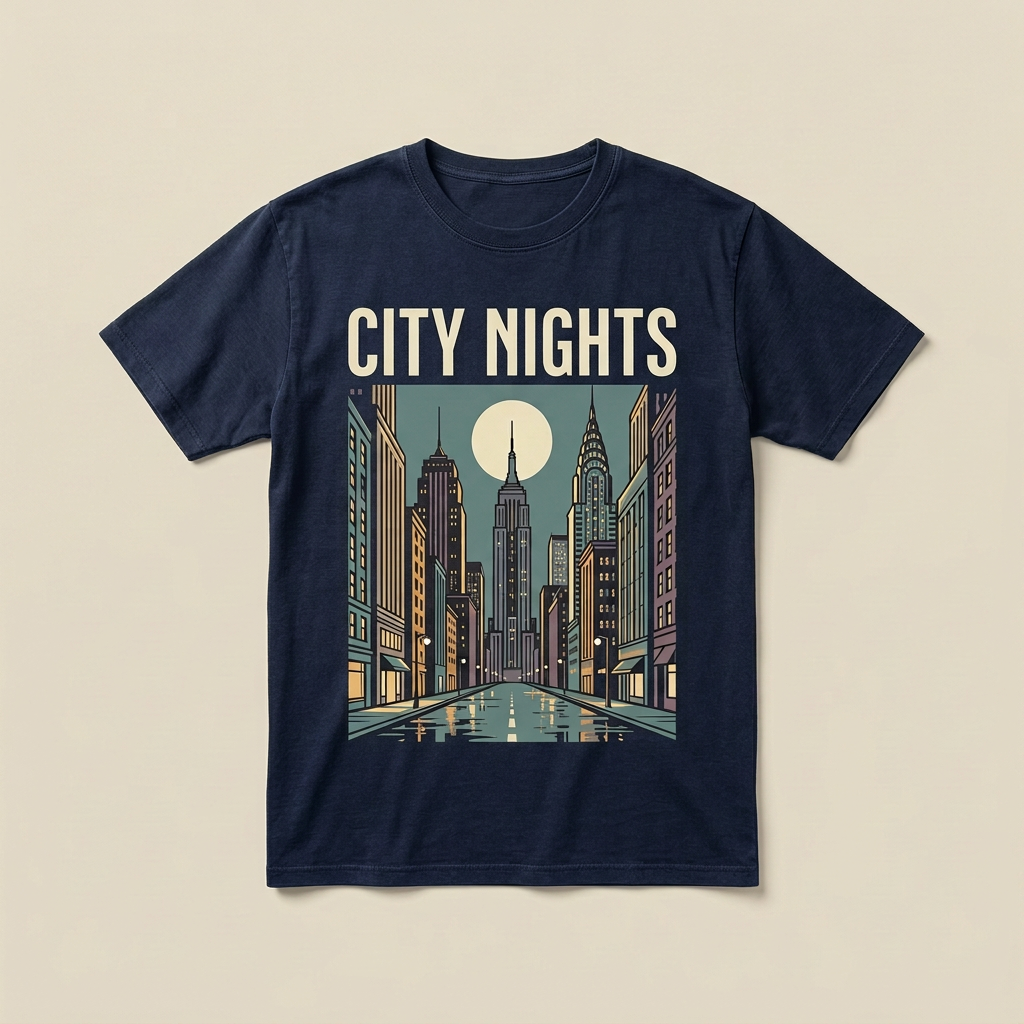 City Nights Graphic Tee | Urban Skyline T-Shirt