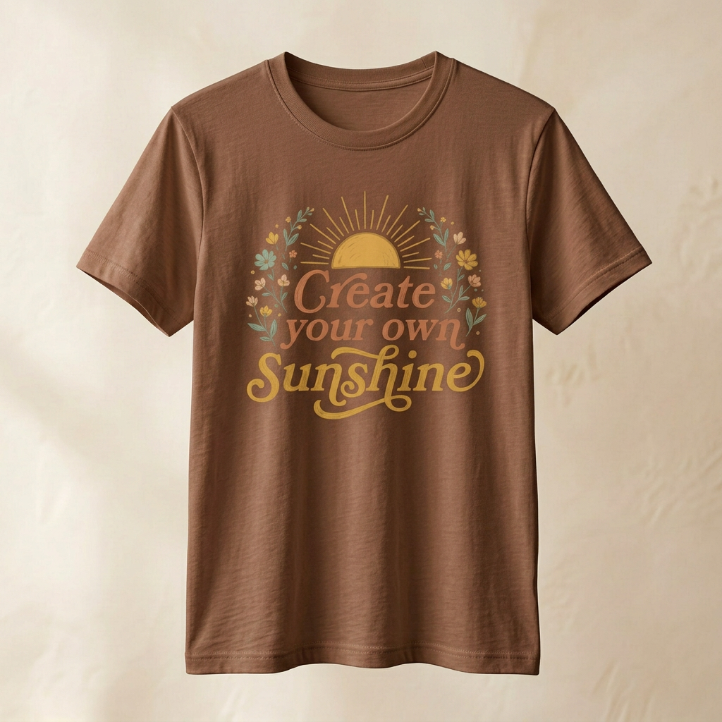 Create Your Own Sunshine tee design detail