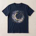 Cosmic Bloom celestial floral graphic tee