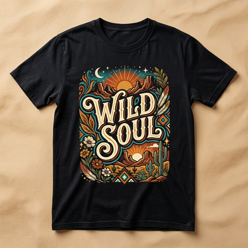 Wild Soul Graphic Tee | Boho Free Spirit T-Shirt