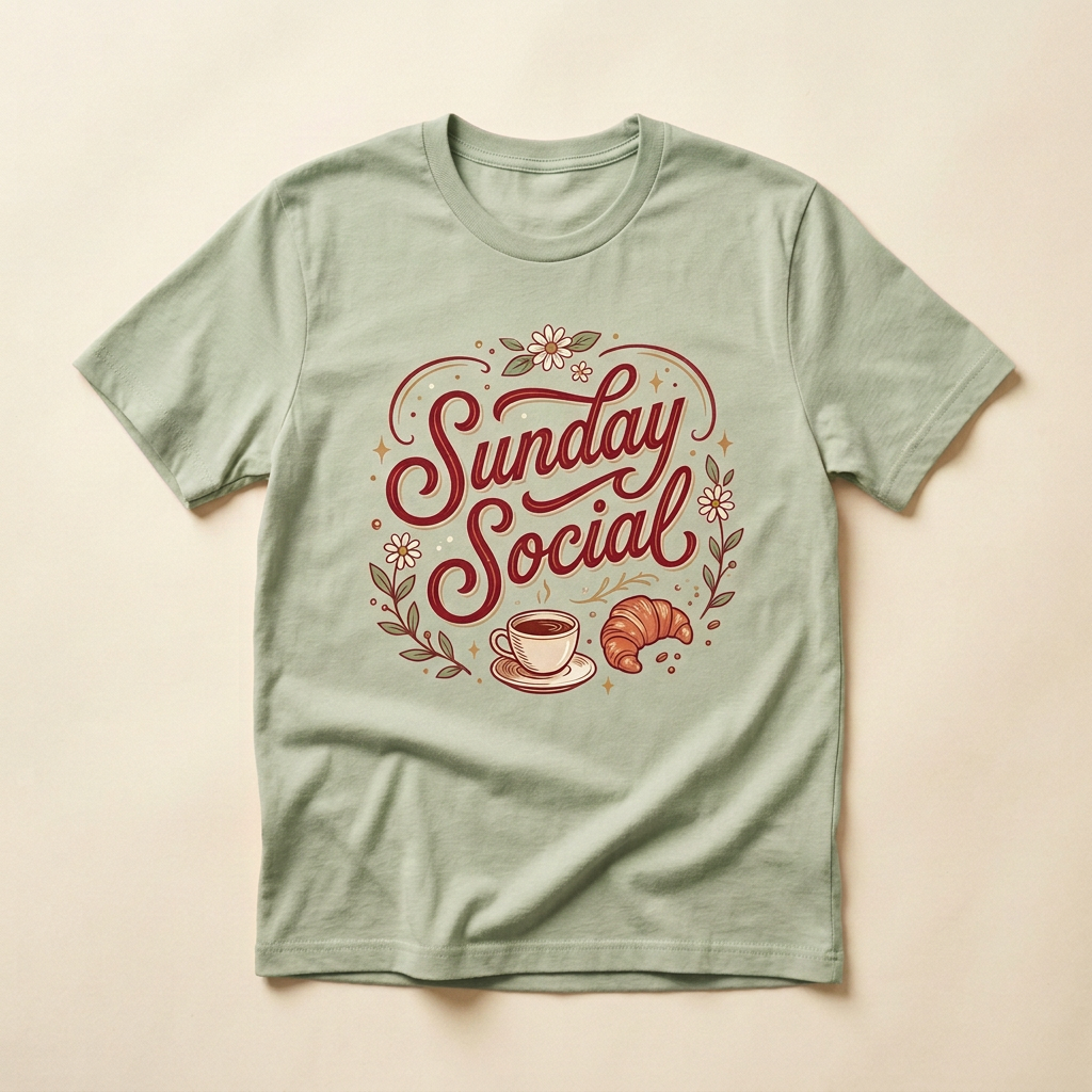 Sunday Social Graphic Tee | Brunch & Weekend T-Shirt