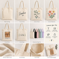 Personalized tote bag with a custom name
